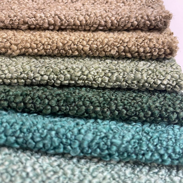 6 Color Boucle Heavy Upholstery Fabric by the Yard, Faux Sheepskin Boucle Furnishing Fabric, Cushion Furniture Chair Sofa Upholstery Fabric