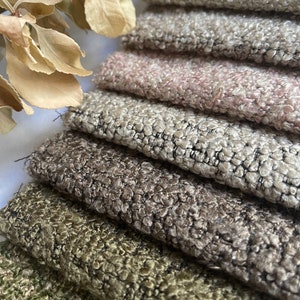 7 Color Boucle Upholstery Fabric by the Yard, Puffy Textured Boucle Furnishing Fabric, Cushion Furniture Chair Sofa Upholstery Fabric