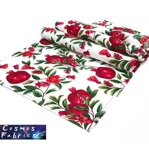 Pomegranate Pattern Table Runner, 16&#39;&#39;x 55&#39;&#39; (40x140cm) Fruit Home Decor Runner, Digital printed Polyester Fabrics Table Runner