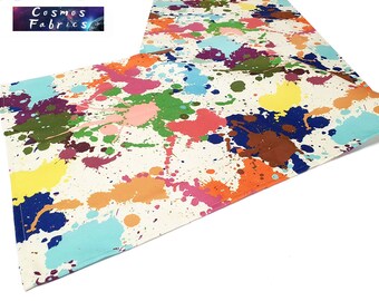 Bordlöpare med målad design, 40 x 140 cm, färgglad löpare i konstinredning, digitaltryckt bordlöpare i polyestertyg