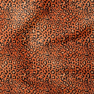 Orange Leopard Pattern Fabric by the Meter, African Home Decor Fabric, Indoor Outdoor Fabric, Digital printed Polyester Fabrics