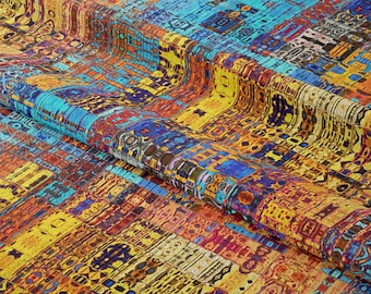 Verouderde patroon bekledingsstof per meter, kunst woondecoratie stof, stoel meubelstof digitaal bedrukte stof