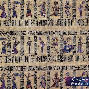 Afro Women Design Fabric by the Meter, African Home Decor Fabric, Indoor Outdoor Fabric, Digital printed Polyester Fabrics