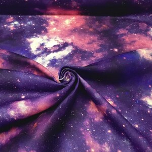 Cosmos Pattern Upholstery Fabric by the Meter, Space Home Decor Fabric, Indoor Outdoor Fabric, Digital printed Polyester Fabrics