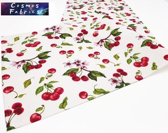 Cherry Pattern Table Runner, 16''x 55'' (40x140cm) Fruit Home Decor Runner, Digital printed Polyester Fabrics Table Runner