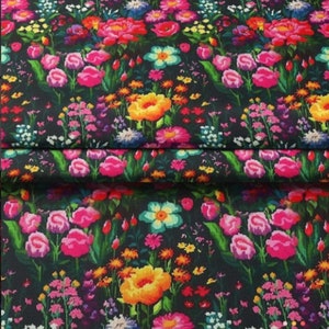 Flower Garden Fabric by the Meter, Floral Home Decor Fabric, Furniture, Chair, Garden, Sofa Digital Printed Upholstery Fabric