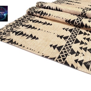 Linen Effect Aztec Design Table Runner, 16&#39;&#39;x 55&#39;&#39; (40x140cm) Boho Home Decor Runner, Digital printed Polyester Fabrics Table Runner