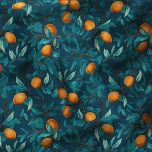 Apricot Tree Pattern Fabric by the Meter, Floral Home Decor Fabric, Furniture, Chair, Garden, Kitchen Sofa Digital Printed Upholstery Fabric