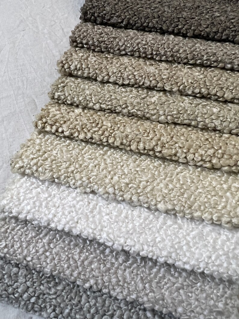 9 Color Boucle Heavy Upholstery Fabric by the Yard Faux Etsy