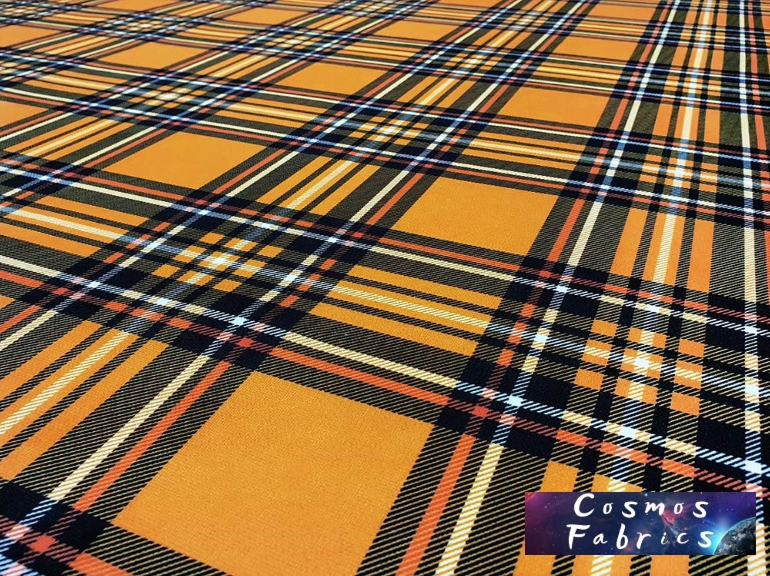 Yellow Plaid Pattern Fabric by the Meter Floral Home Decor Etsy