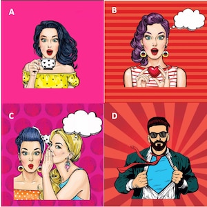 Pop Art Panel Fabric, 45X45 cm/ 70X70 cm, Home Decor Fabric Upholstery fabric, Chair Upholstery, Digital printed Fabrics