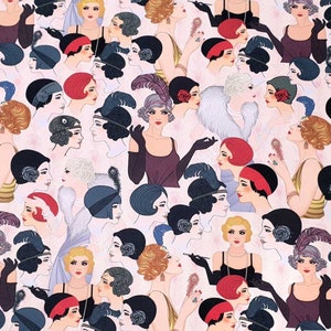 Modern Women Pattern Upholstery Fabric by the Meter, POP ART Home Decor Fabric, Indoor Outdoor Fabric, Digital printed Polyester Fabric