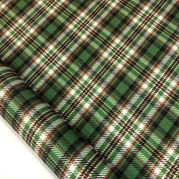 Green Plaid Upholstery Fabric