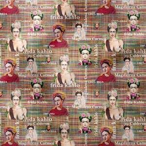 Vintage Frida Pattern Upholstery Fabric by the Meter,Frida  Art Home Decor Fabric, Garden Chair Furniture Upholstery Digital Printed Fabric