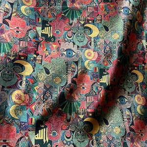 Mystische Augen Muster Polster Samt Print Stoff by the Yards, Art Home Decor Samt Stoff, Möbel Sofa Elegant Samt Stoff