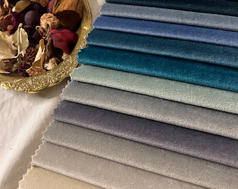 Heavy Velvet Upholstery Fabric by the Yards, 55'' 140 cm Elegant, Furniture Velvet Fabric, Non Stretch Velvet Luxurious Upholstery Velvet
