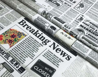 Krantenpatroon bekledingsstof per meter, kunst woondecoratiestof, tuin, stoel meubelbekleding digitaal bedrukte stof