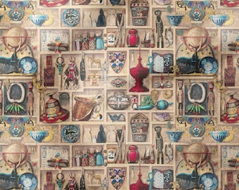 Antiek patroon bekledingsstof per meter, vintage look woondecoratiestof, tuin, stoel meubelbekleding digitaal bedrukte stof