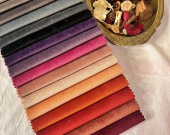 Heavy Velvet Upholstery Fabric by the Yards, 55'' 140 cm Elegant, Furniture Velvet Fabric, Non Stretch Velvet Luxurious Upholstery Velvet