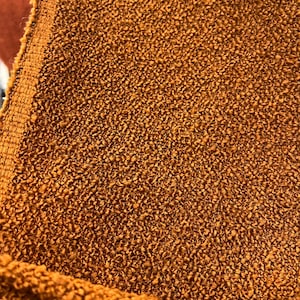 Copper Brown Boucle Upholstery Fabric by the Yard, Puffy Textured Boucle Furnishing Fabric, Cushion Furniture Chair Sofa Upholstery Fabric