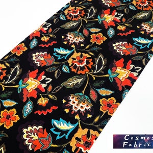 Floral Embroidery Pattern Table Runner, 16&#39;&#39;x 55&#39;&#39; (40x140cm) Floral Home Decor Runner, Digital printed Polyester Fabrics Table Runner