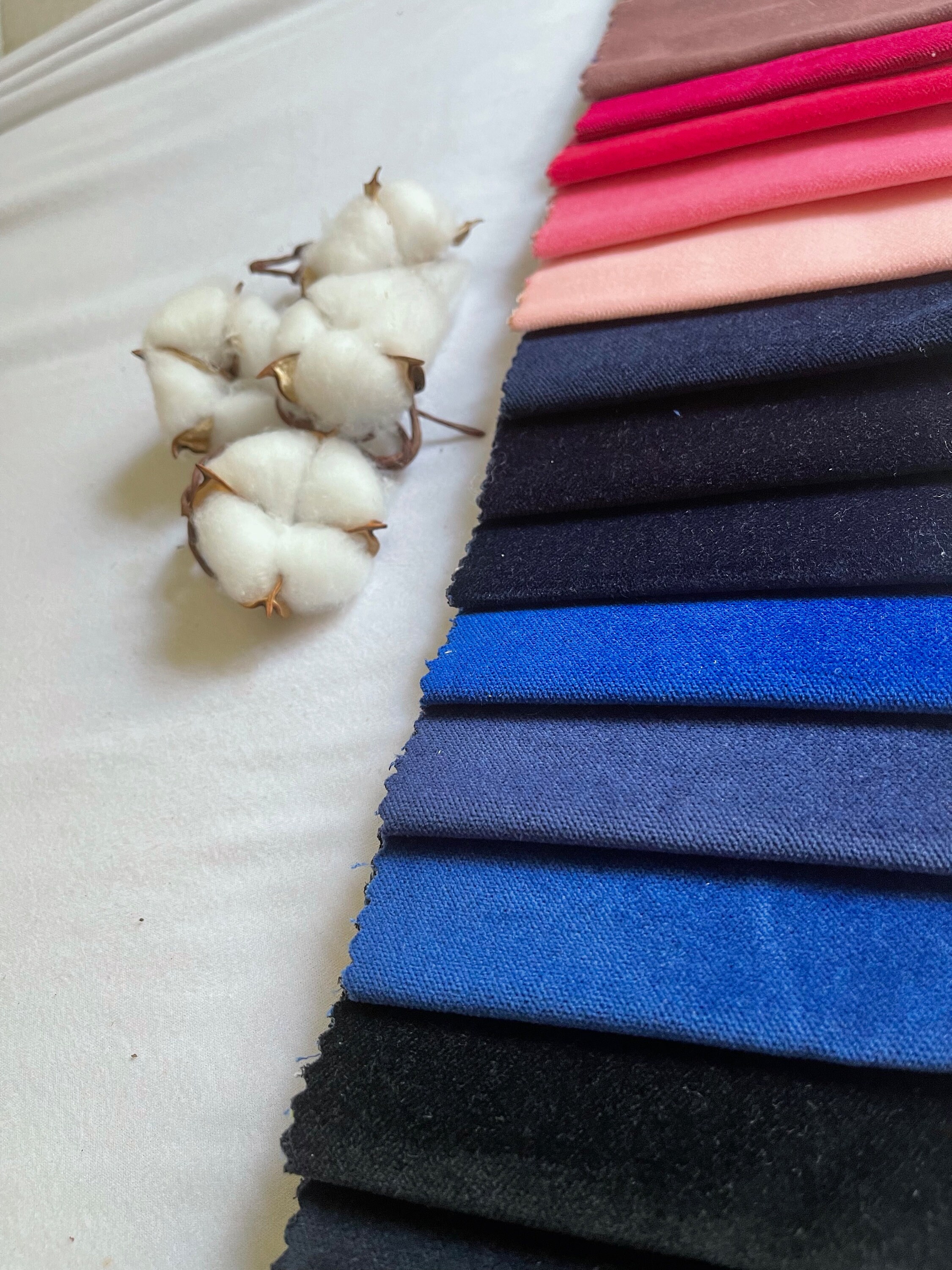 14 Colours Cotton Velvet Upholstery Fabric by the Yards Etsy