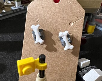 Lego bone stud earrings!