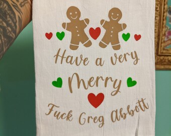 Getting in the spirit of the season! Also Fuck this guy! Fuck Greg Abbott Christmas style!