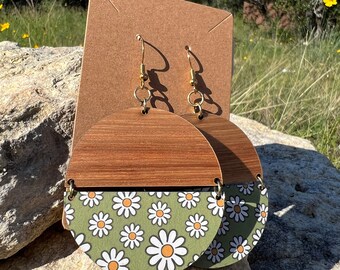 Unique, solid hardwood earrings.