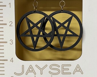 Pentagram earrings!