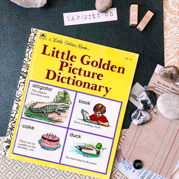 Golden Dictionary Etsy