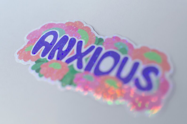 Anxoius holographic glitter sticker image 3