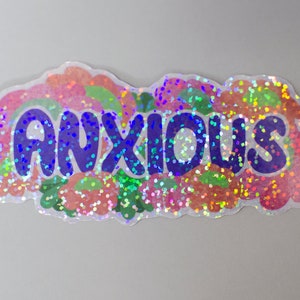 Anxoius holographic glitter sticker image 2