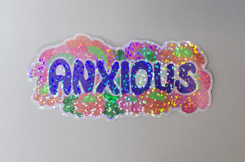 Anxoius holographic glitter sticker image 2