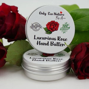 Handgemaakte luxe rozenhandcrème 30 ml