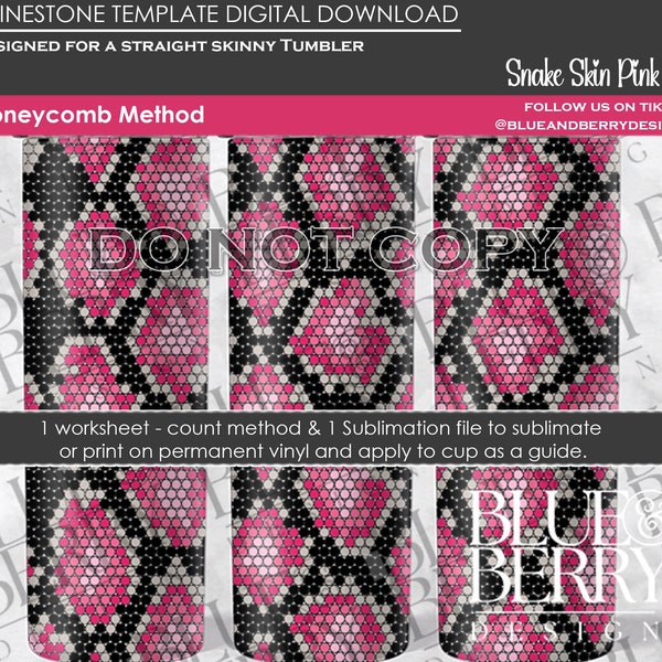 Snakeskin Pink Tumbler Template, 20oz SS20 (5MM) tumbler template, tumbler, template tumbler, sublimation, snake skin template digital