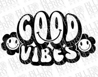 Télécharger Good Vibes, PNG, Good Vibes PNG, téléchargement png, PNG numérique, T-shirt png, sublimation, cricut, numérique, gobelet png, Good Vibes png