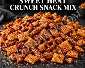 Sweet Heat Crunch Snack Mix Recipe PDF | Printable Single + Double Batch | Farmstand Crunch Mix Digital Download | Spicy Sweet Snack Recipe