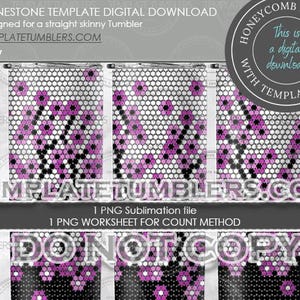 Molly Flower Rhinestone Template, floral tumbler template, digital rhinestone template, sublimation, Flower template digital 20oz SS20 (5MM)