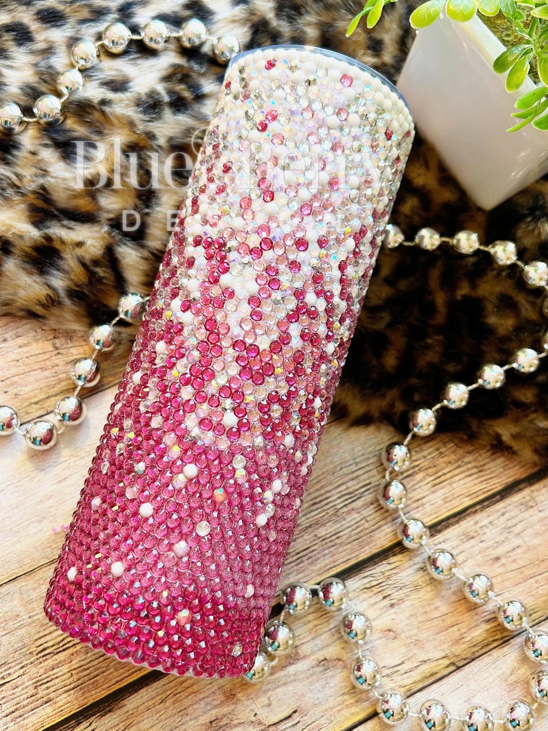 Rhinestone Tumbler Rhinestone Cup Ombre Ombre Design Bling Tumbler ...