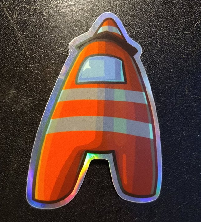 Among Us Traffic Cone Crewmate 3 Sticker Etsy