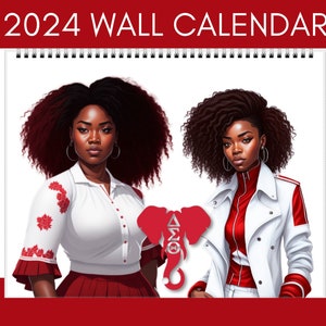 2024 Delta Sigma Theta Inspired Calendar | DST Sorority Calendar | Delta Monthly Calendar | 2024 Wall Calendar | Founders' Day | Big Little
