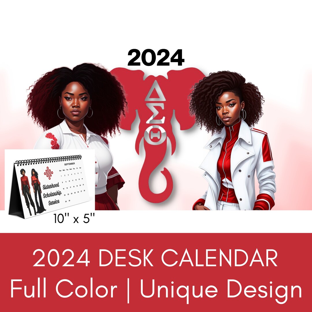2024 Delta Sigma Theta Sorority Inspired Desk Calendar DST Etsy