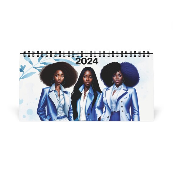 SPIRAL BOUND 2024 Yearly Calendar - Zeta Phi Beta Sorority