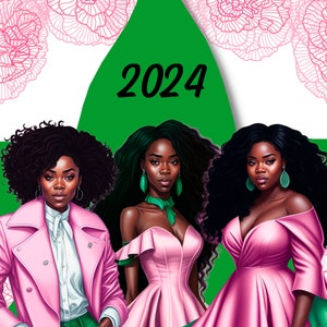 2024 AKA Inspired Hanging Wall Calendar | Jan '24 - Dec '24| Alpha Kappa Alpha Sorority Calendar