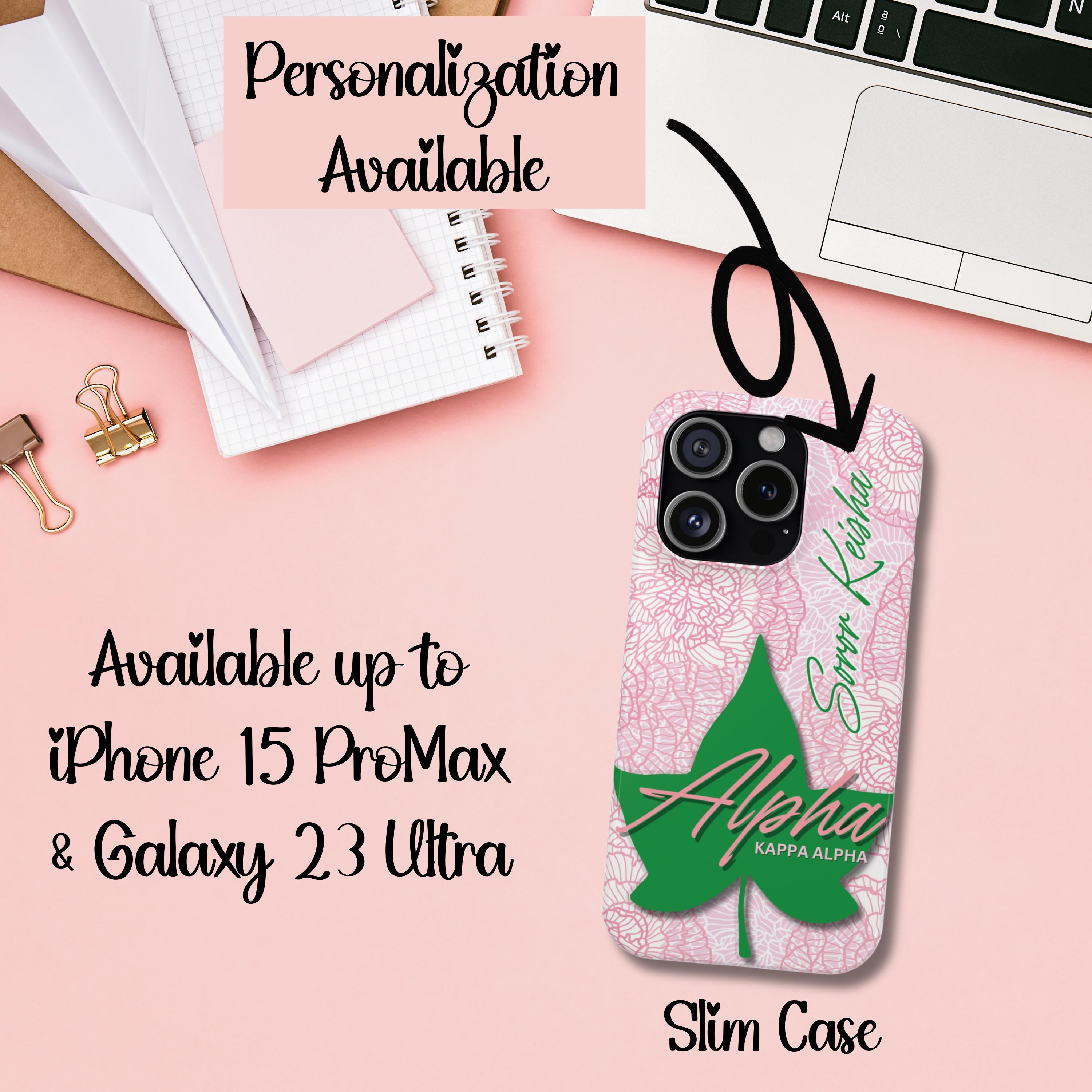AKA Sorority Inspired PERSONALIZED Phone Case | Alpha Kappa Alpha Ivy Customized Gift | Sorority Gift Idea | Big Little Gift | Customized