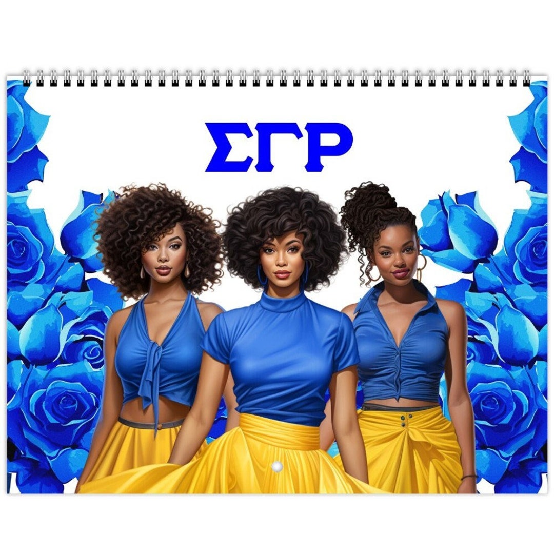 2025 Sigma Gamma Rho Inspired Hanging Wall Calendar Jan '24 Dec '24