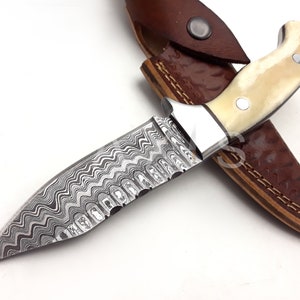 Damascus Steel Knife, Hunting Knife, Handmade Knife, Hand Forged Knife, Christmas Gift, Camping Knife, Father&#39;s Day Gift, Knife Gift