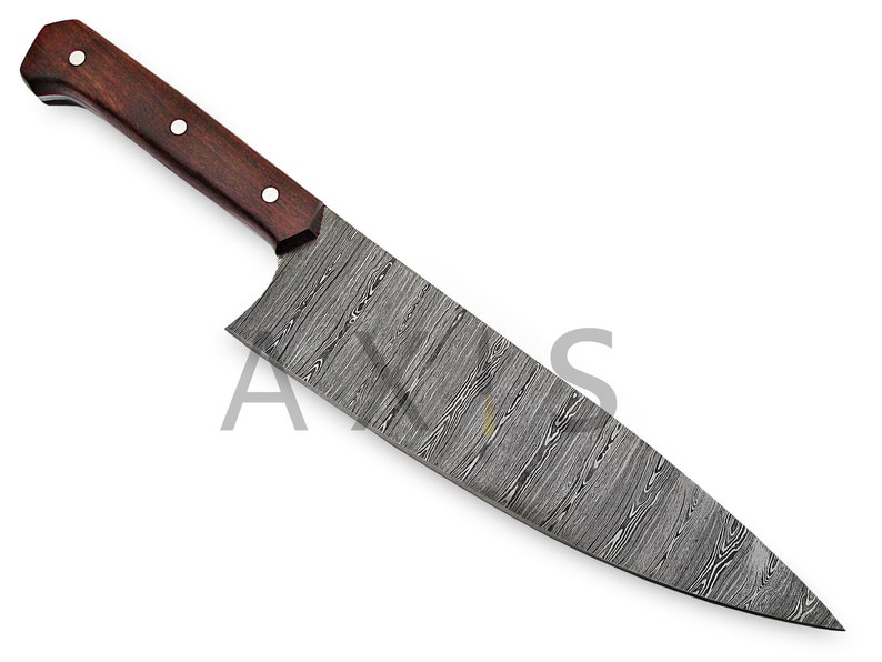 Kitchen Knife Special Moorish Blade 13 Handmade Hand Forged Knife Damascus Steel Chef Knife Indian Rose Wood Unique Gift