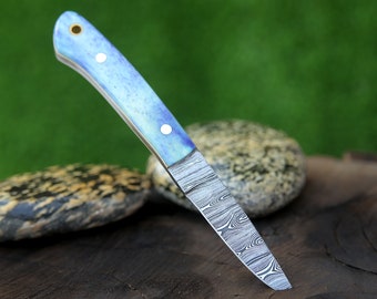 Damascus Steel Knife, Hunting Knife, Handmade Knife, Hand Forged Knife, Christmas Gift, Camping Knife, Father's Day Gift, Knife Gift